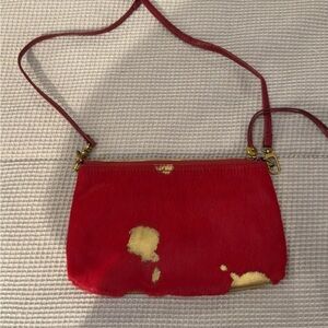HOBO Red and Gold Crossbody Bag
